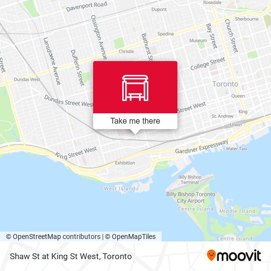 Shaw St at King St West map
