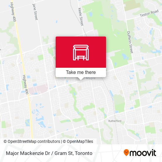 Major Mackenzie Dr / Gram St map