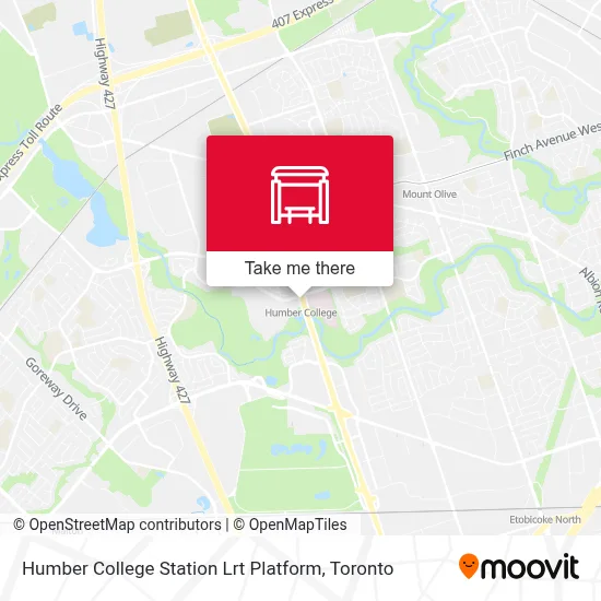 Humber College Station Lrt Platform map