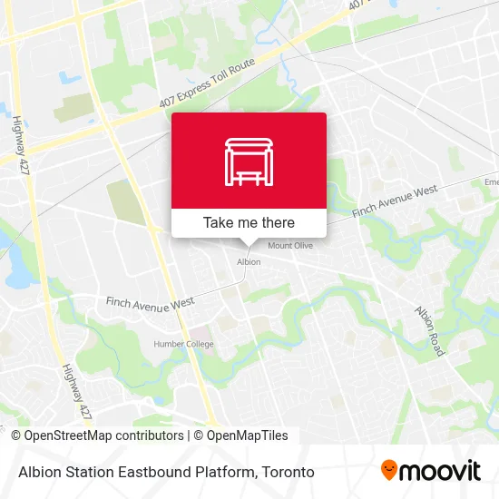Albion Station Eastbound Platform map