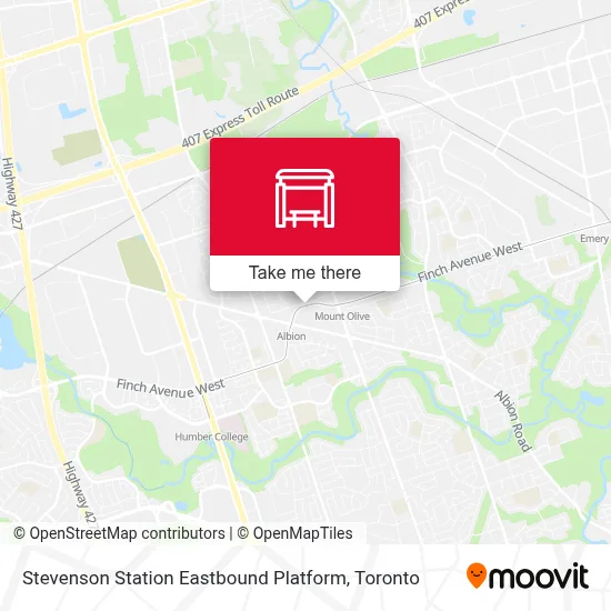 Stevenson Station Eastbound Platform map