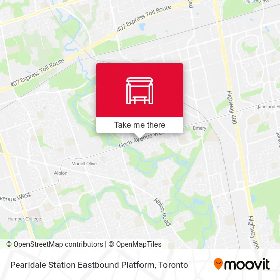 Pearldale Station Eastbound Platform map