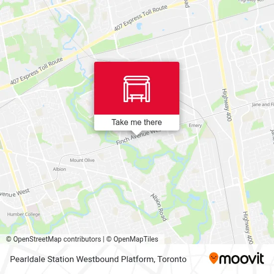 Pearldale Station Westbound Platform map