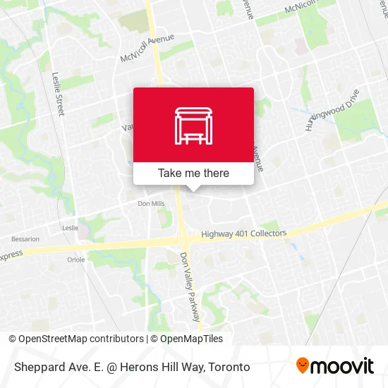Sheppard Ave. E. @ Herons Hill Way map