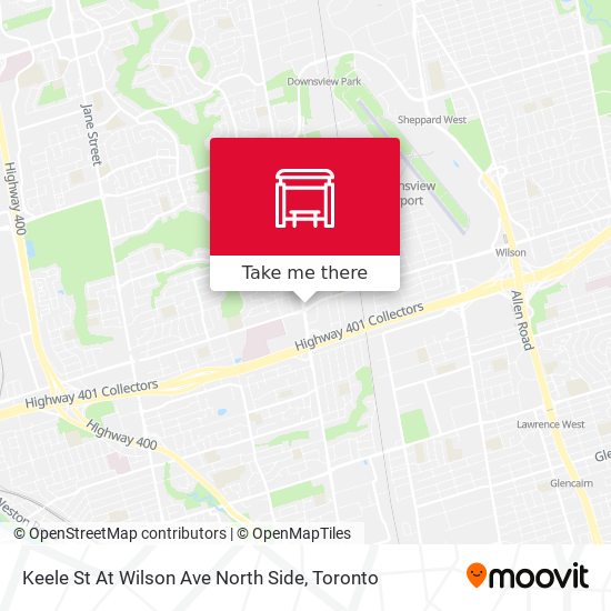 Keele St At Wilson Ave North Side map