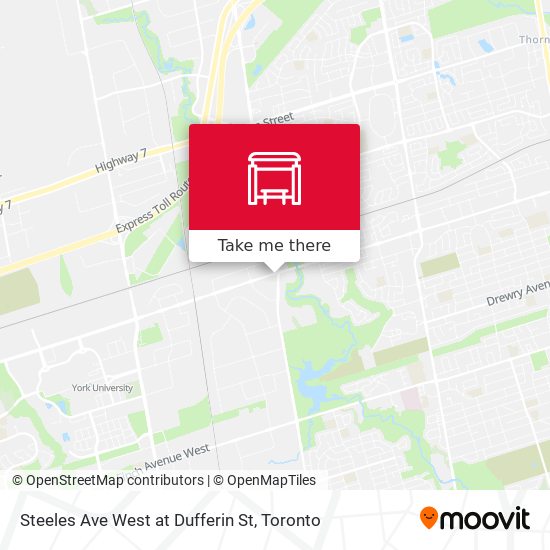 Steeles Ave West at Dufferin St map