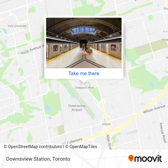 Downsview Station map