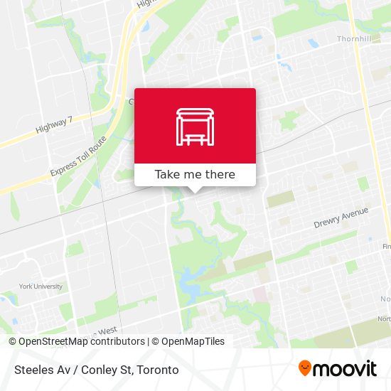 Steeles Av / Conley St map