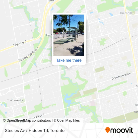 Steeles Av / Hidden Trl map