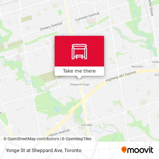 Yonge St at Sheppard Ave map