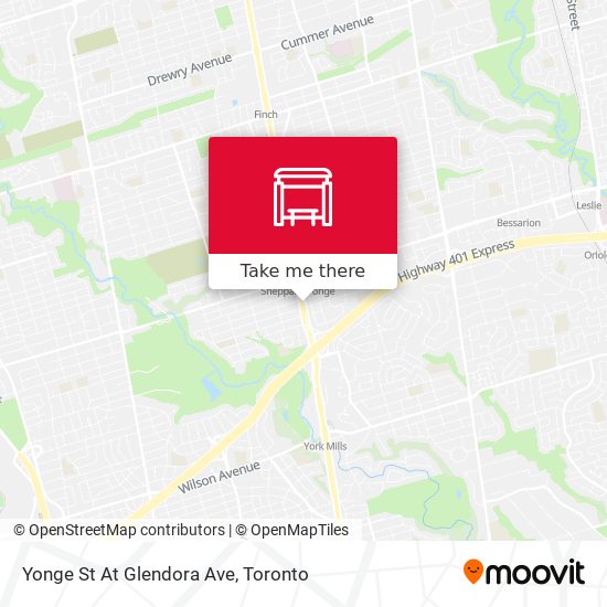 Yonge St At Glendora Ave map