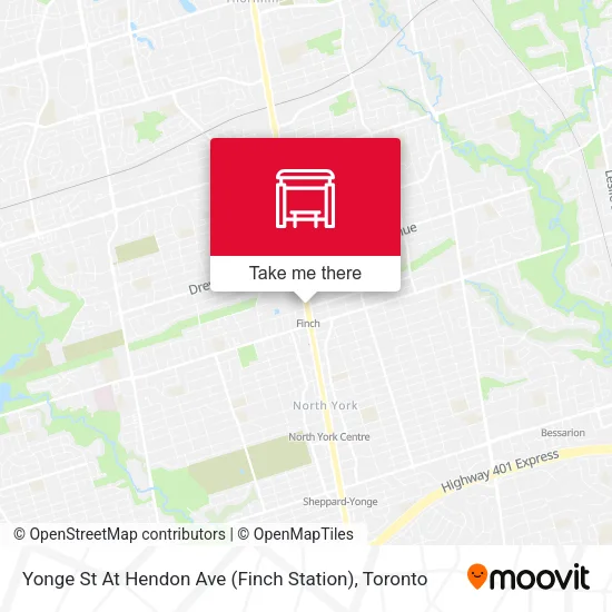Yonge St At Hendon Ave (Finch Station) map
