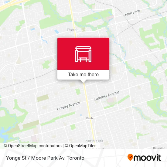 Yonge St / Moore Park Av map