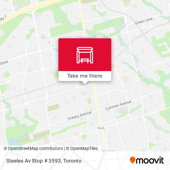 Steeles Av Stop # 3593 map