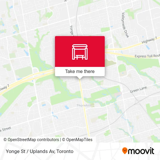 Yonge St / Uplands Av map