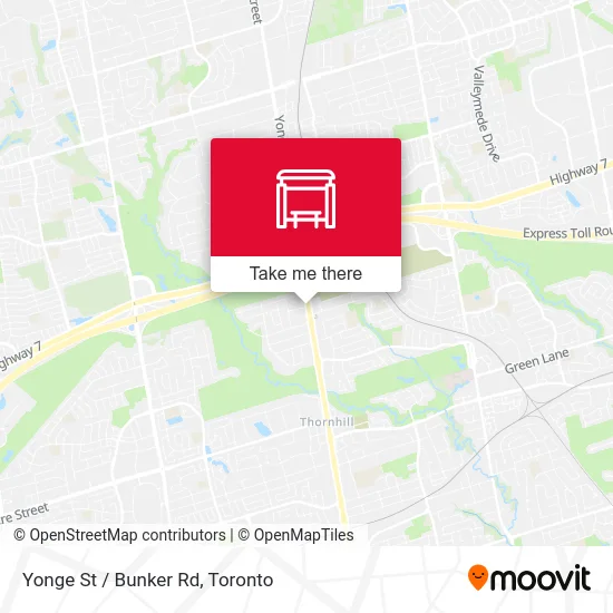 Yonge St / Bunker Rd map