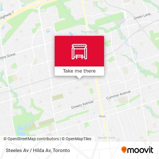 Steeles Av / Hilda Av map