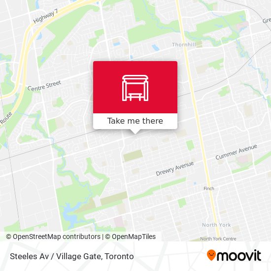 Steeles Av / Village Gate map