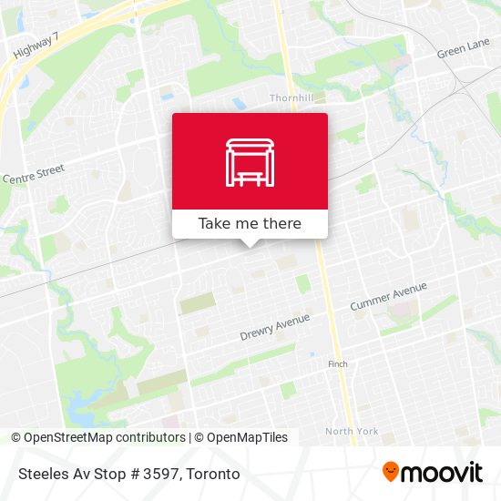 Steeles Av Stop # 3597 map