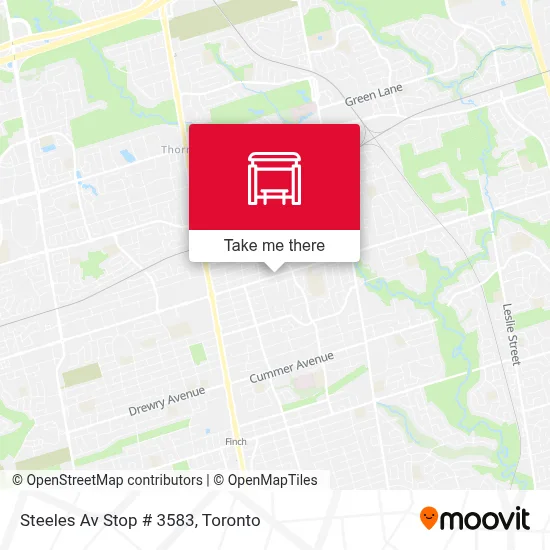 Steeles Av Stop # 3583 map