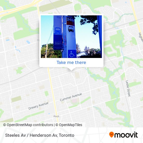Steeles Av / Henderson Av map