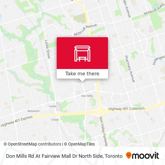 Don Mills Rd At Fairview Mall Dr North Side map