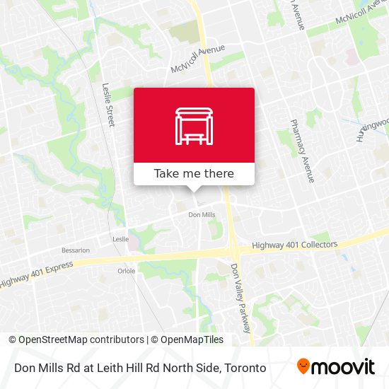 Don Mills Rd at Leith Hill Rd North Side map