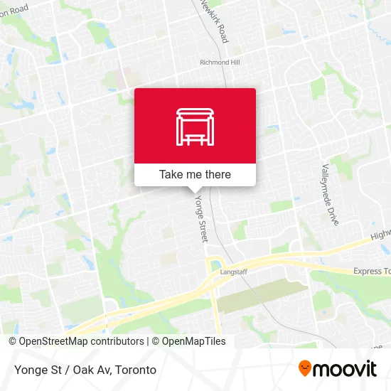 Yonge St / Oak Av map