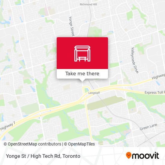 Yonge St / High Tech Rd map