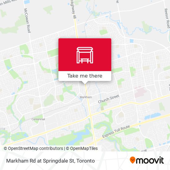 Markham Rd at Springdale St map
