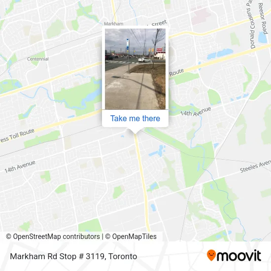 Markham Rd Stop # 3119 map