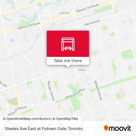 Steeles Ave East at Putnam Gate map