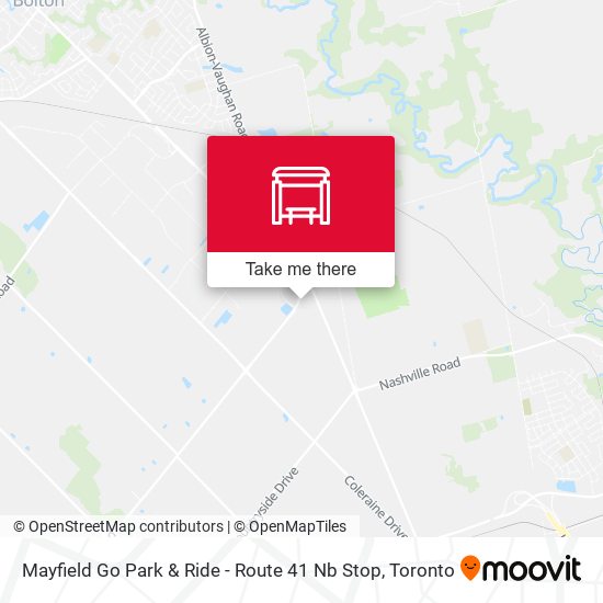 Mayfield Go Park & Ride - Route 41 Nb Stop map