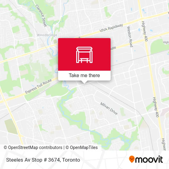 Steeles Av Stop # 3674 map