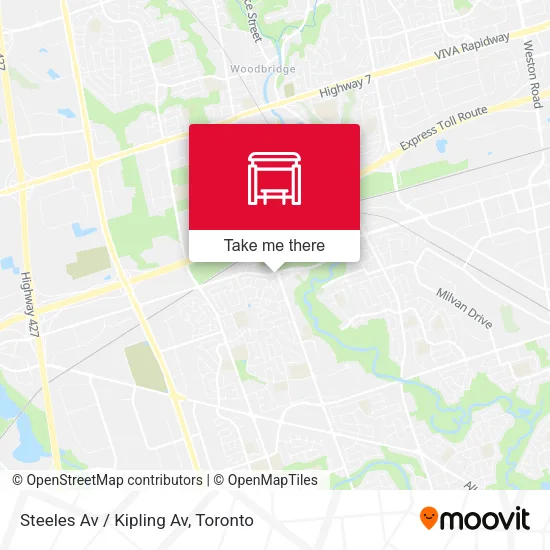 Steeles Av / Kipling Av map