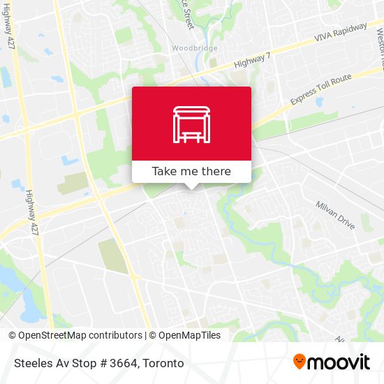 Steeles Av Stop # 3664 map