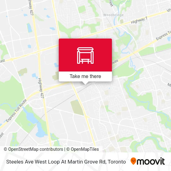 Steeles Ave West Loop At Martin Grove Rd map