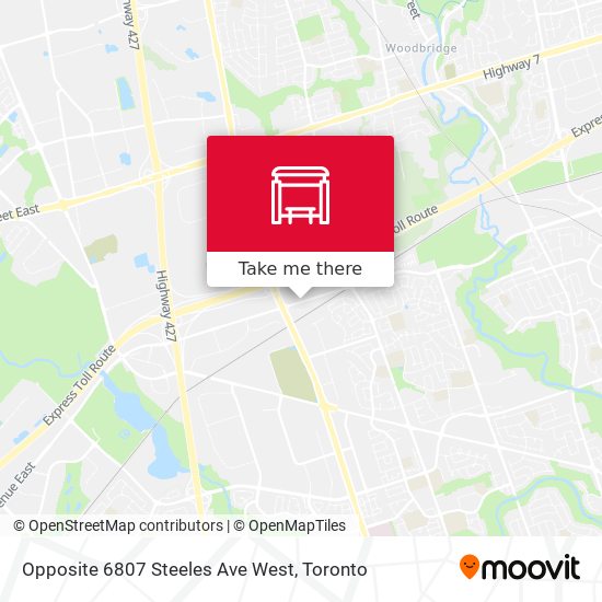 Opposite 6807 Steeles Ave West map