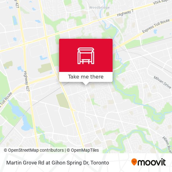 Martin Grove Rd at Gihon Spring Dr map