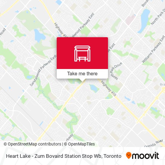 Heart Lake - Zum Bovaird Station Stop Wb map