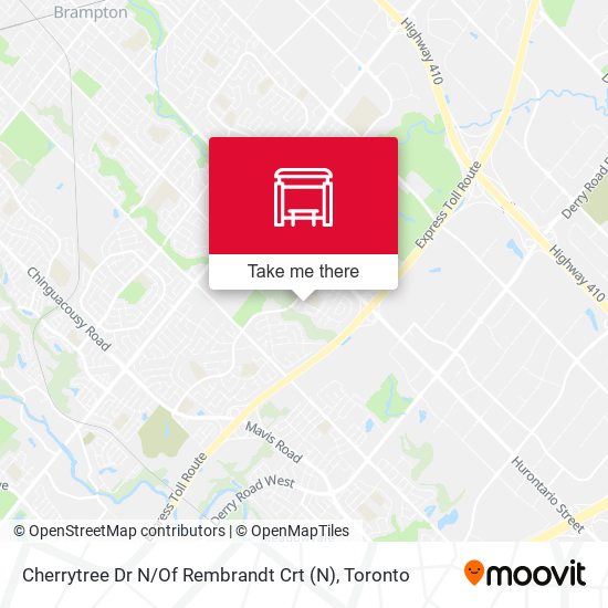 Cherrytree Dr N / Of Rembrandt Crt map