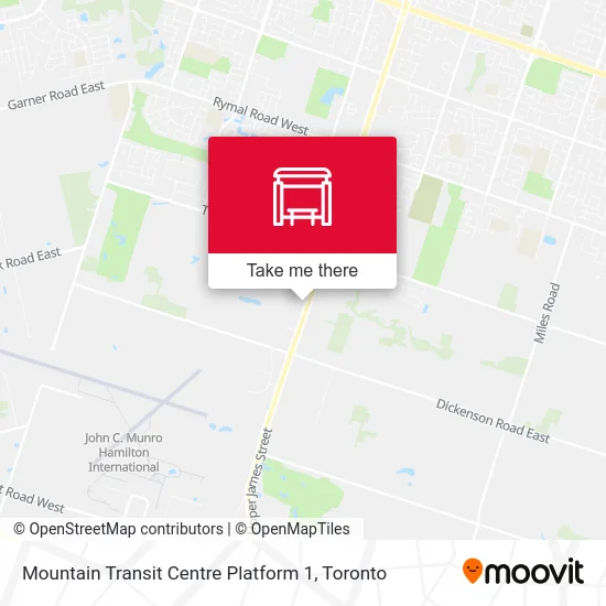 Mountain Transit Centre Platform 1 map