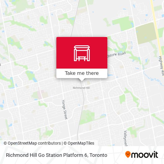 Richmond Hill Go Station Platform 6 plan