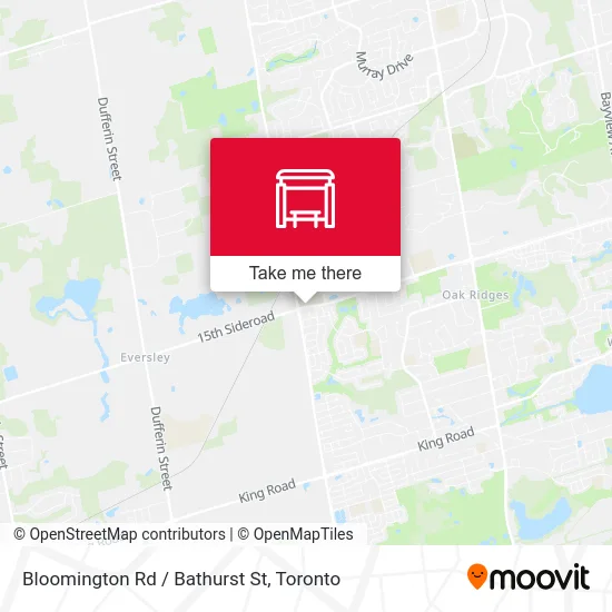 Bloomington Rd / Bathurst St map