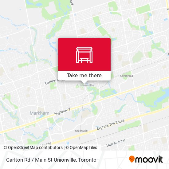 Carlton Rd / Main St Unionville map