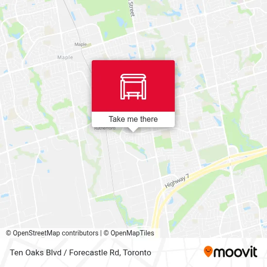 Ten Oaks Blvd / Forecastle Rd map