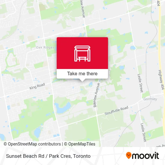 Sunset Beach Rd / Park Cres map