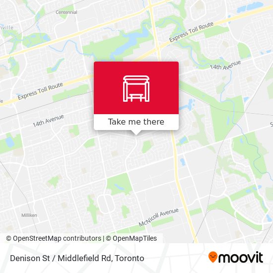 Denison St / Middlefield Rd map