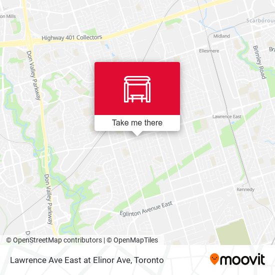 Lawrence Ave East at Elinor Ave map