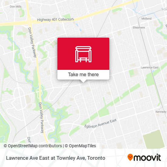 Lawrence Ave East at Townley Ave map